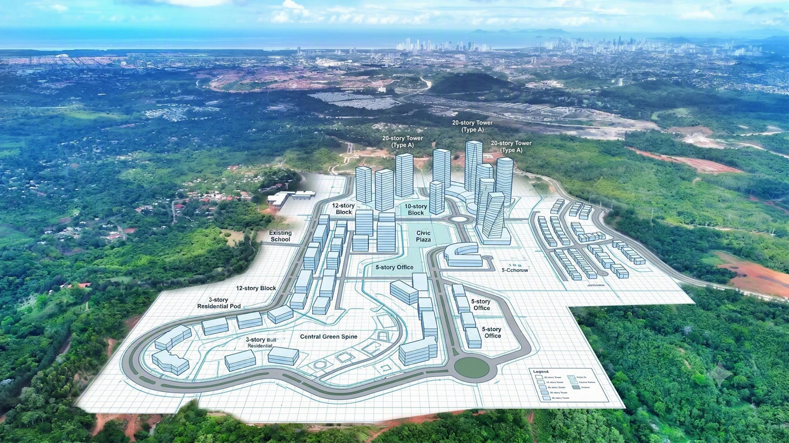 Esquema oficial del proyecto dentro de Green Valley
